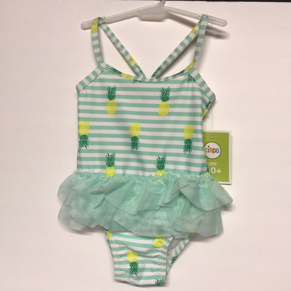 Infant Girls Pineapple Bathing Suit 3-6 m tutu
